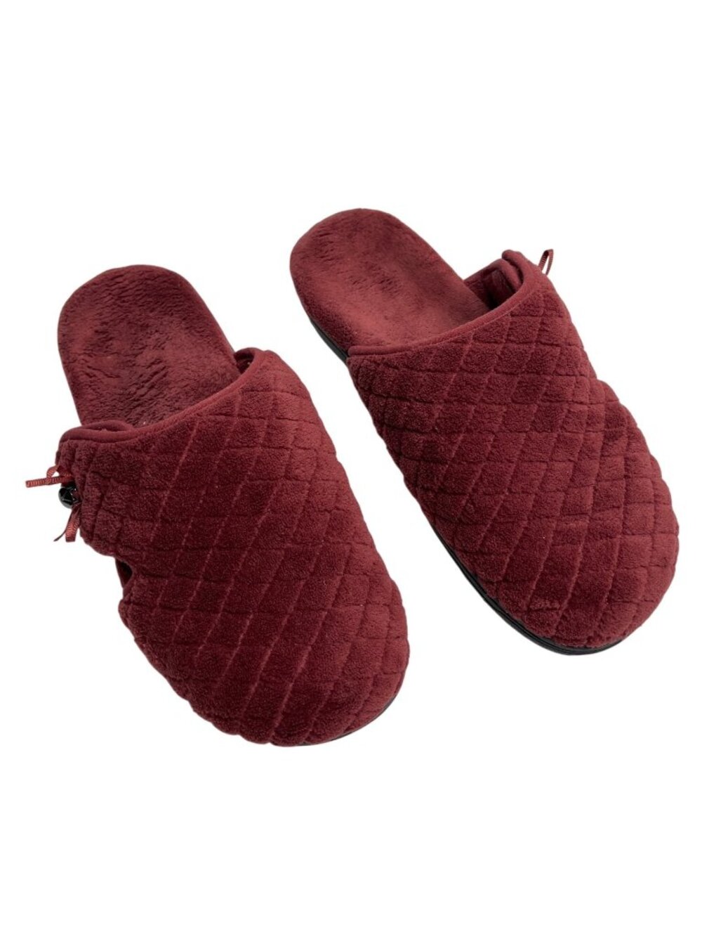 Vionic Womens Adilyn Orthotic Cozy Burgundy Slippers Size 9